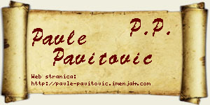 Pavle Pavitović vizit kartica